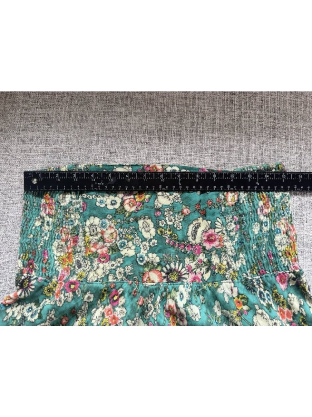 Natural Life Convertible Skirt Dress L/XL Floral Smocked Tiered Boho Flowy - Picture 10 of 12